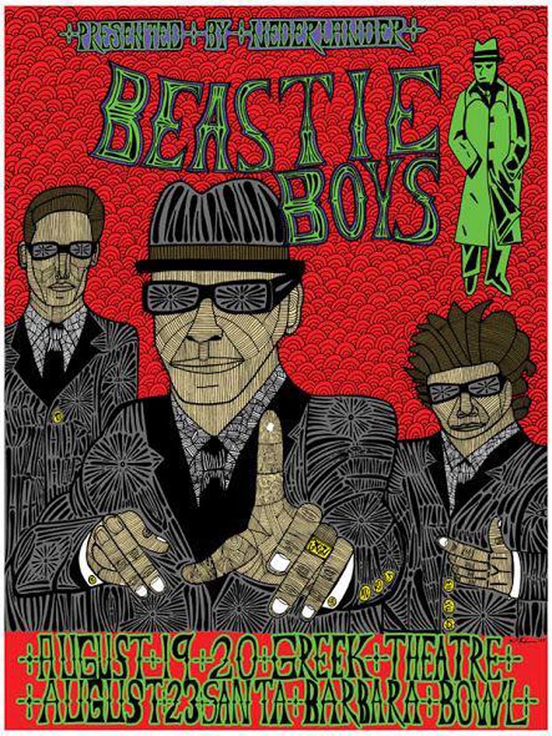 Beastie Boys concert poster michael kershnar